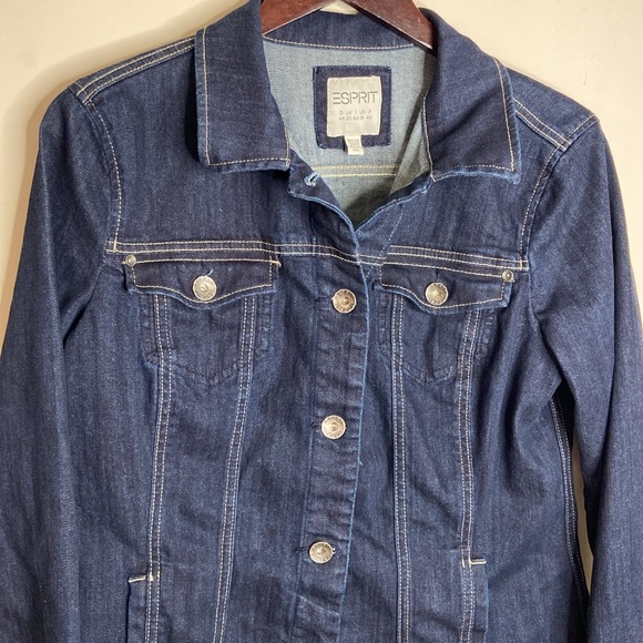 ESPRIT Dark Wash Classic Denim Jacket - Picture 2 of 10